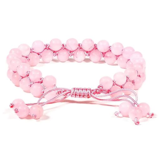 Rose Quartz Bracelet double - adjustable