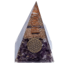 Orgonite Pyramid Amethyst - Flower of Life Tall