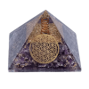 Orgonite Pyramid Amethyst - Flower of Life Wide