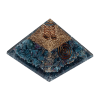 Orgonite Pyramid Ruby in Kyanite - Flower of Life Wide