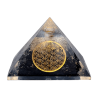 Orgonite Tourmaline Pyramid - Flower of Life Wide