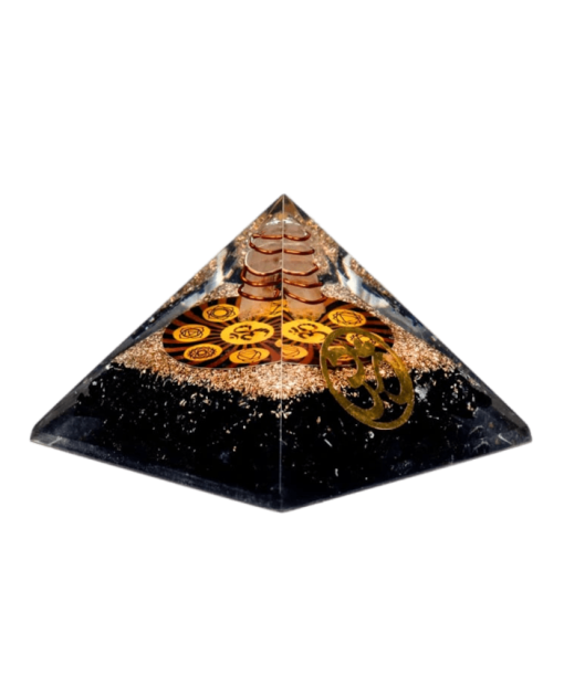 Orgonite Tourmaline Pyramid - Ohm Wide