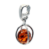 Amber SPHERE Sterling Silver Hanger