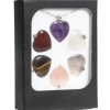 Love Heart Crystal Pendants - Set of 6