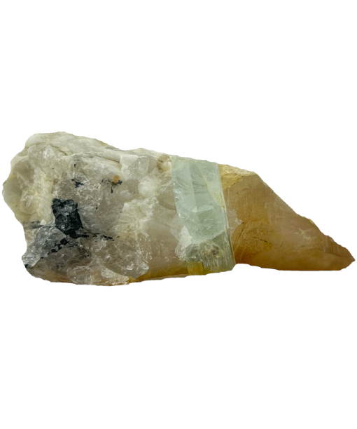 Rusted Quartz with Aquamarine, Mica and Black Tourmaline | 108,90 gr