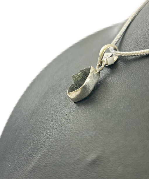 Moldavite Silver Pendant - 2.2 grams