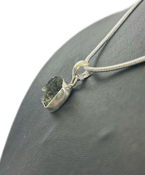 Moldavite Silver Pendant - 2.3 grams