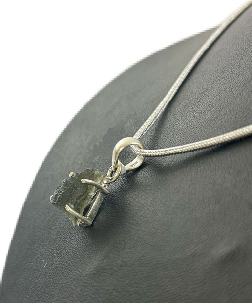 Moldavite Silver Pendant - 2.4 grams