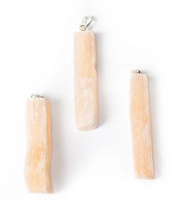 Orange Selenite Raw Pendant 5.5cm (H10)